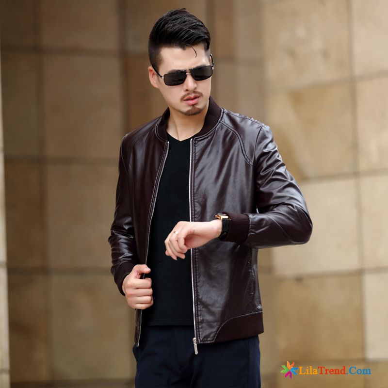 Sportliche Jackets Herren Lederjacke Herren Neu Jacke Mittleren Alters Günstig