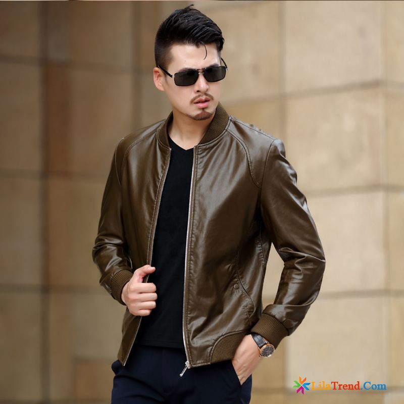 Sportliche Jackets Herren Lederjacke Herren Neu Jacke Mittleren Alters Günstig